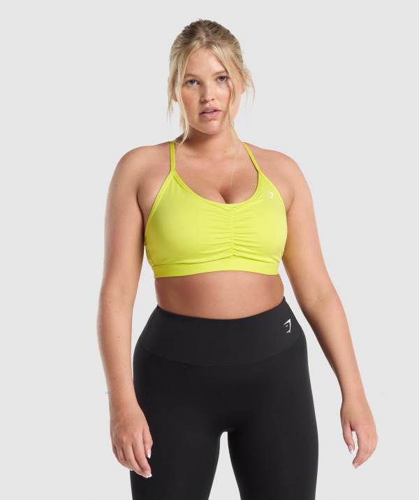 Damske Športové Podprsenky Gymshark Ruched Žlté | CD4802593